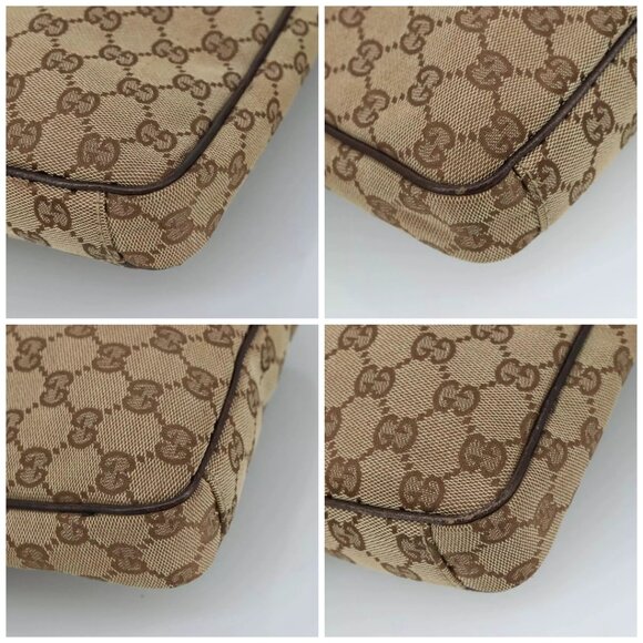 GUCCI GG Canvas Shoulder Bag Beige Gold - Picture 16 of 16